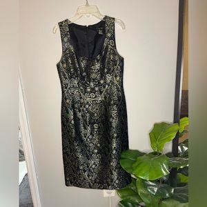 Etcetera sleeveless black and silver dress size 0